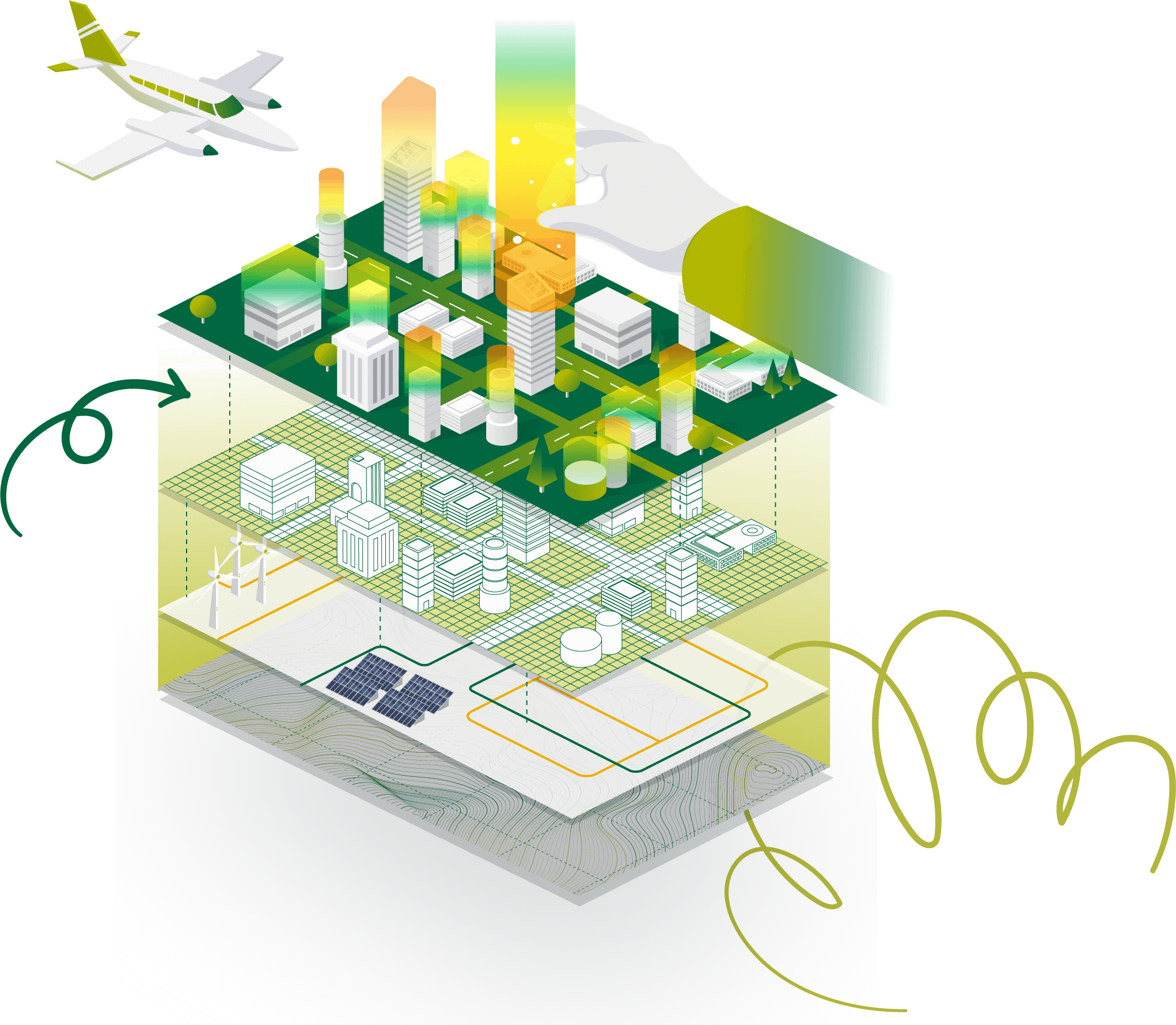 Aerial imagery map view